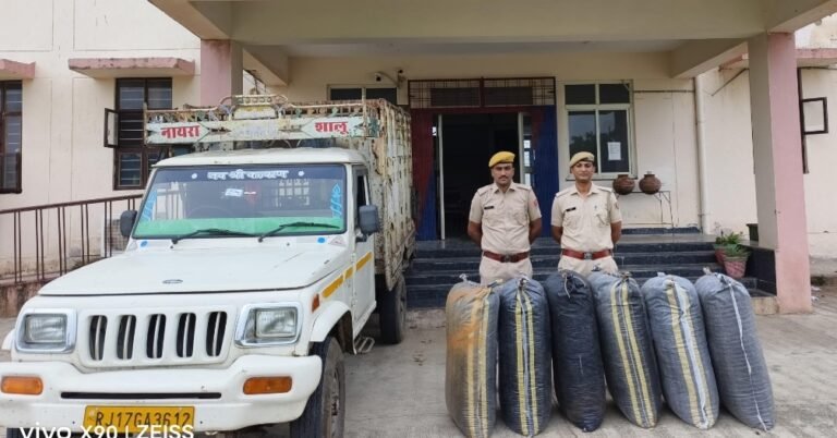 कनवास पुलिस की बड़ी कार्यवाही: 6कट्टों में मिला 126.610 किलोंग्राम अवैध मादक पदार्थ,तस्कर पिकअप छोड़ हुए फरार